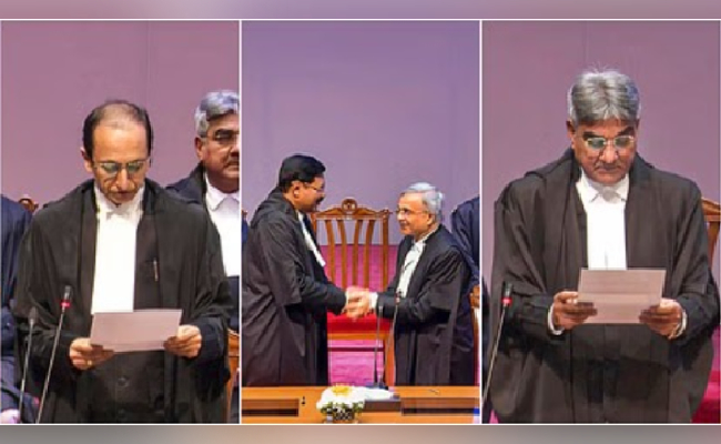 Three judges take oath, SC regains full working strength of 34 judges